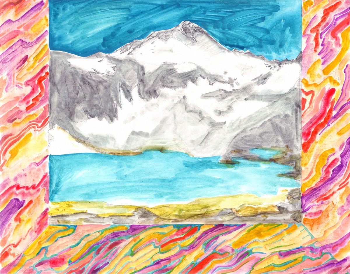 The Room With the Mountain Mural, artwork by Brandi Strickland Bentley